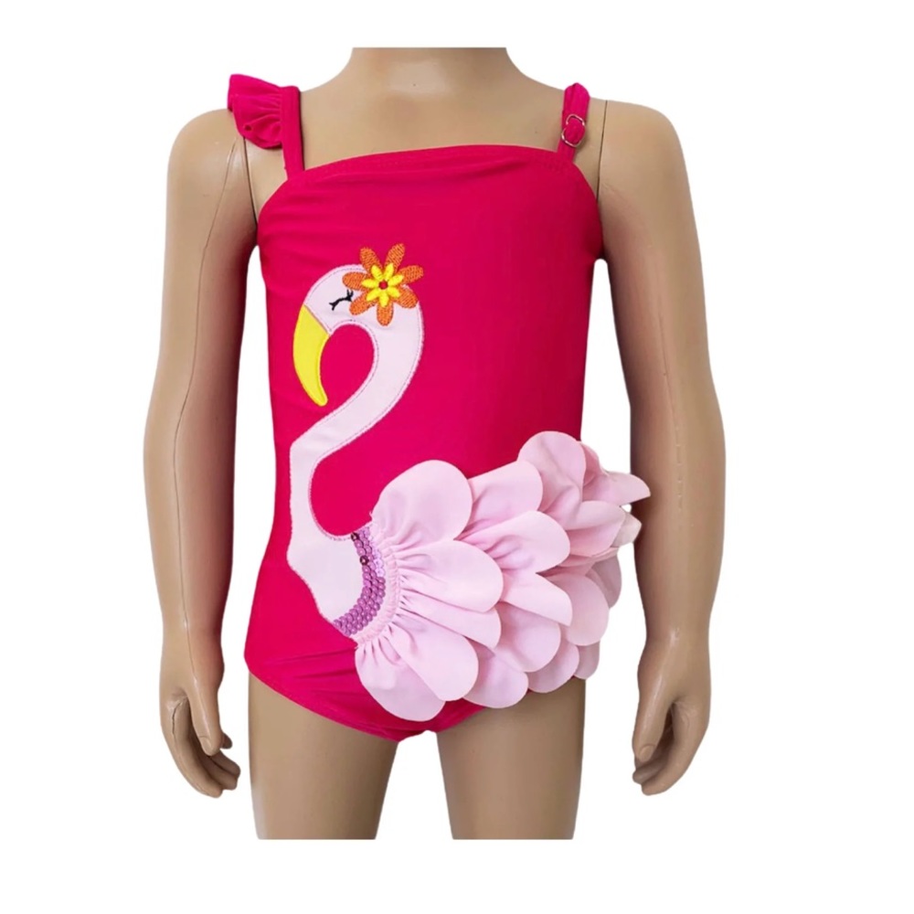 Flamingo Girls Bathing Suit